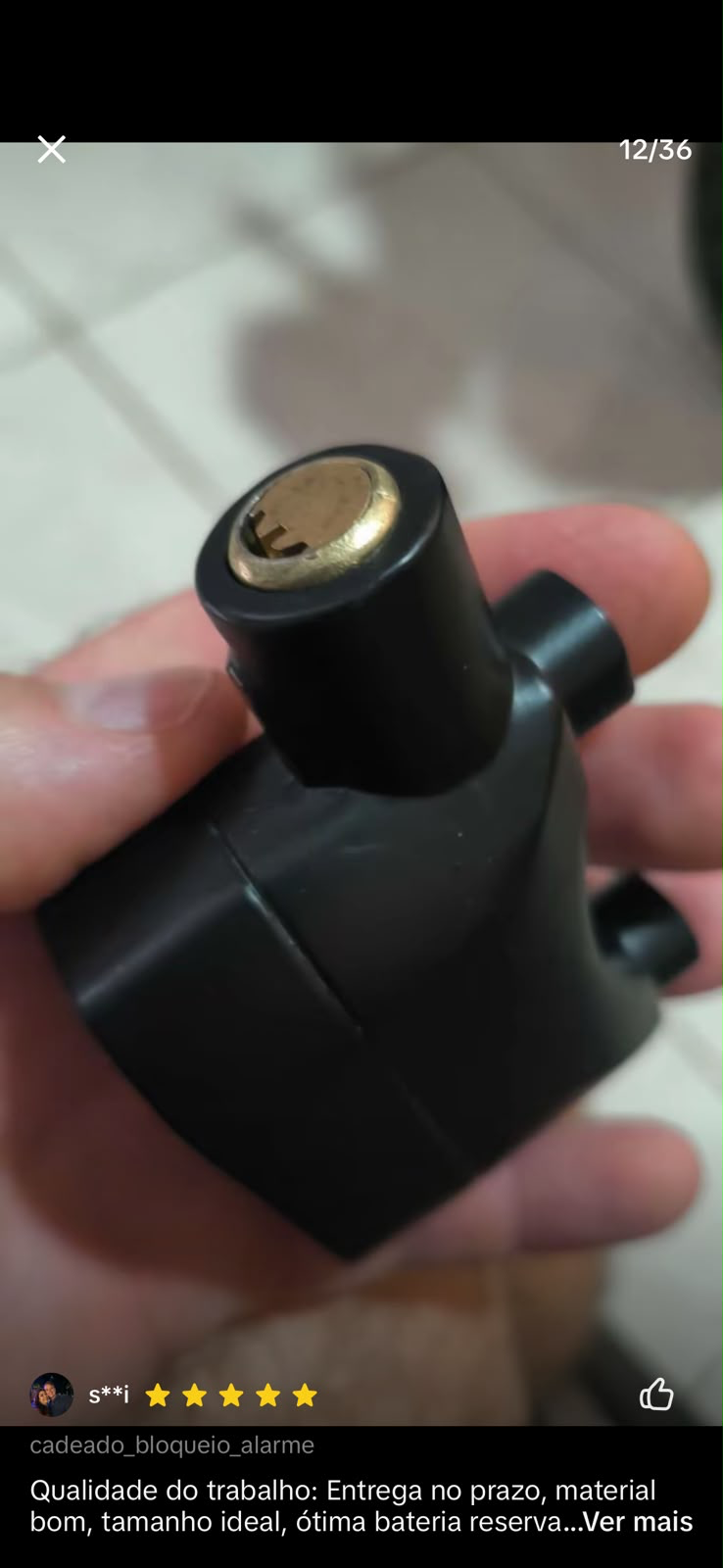 Cadeado Alarme 110 dB do cliente 8