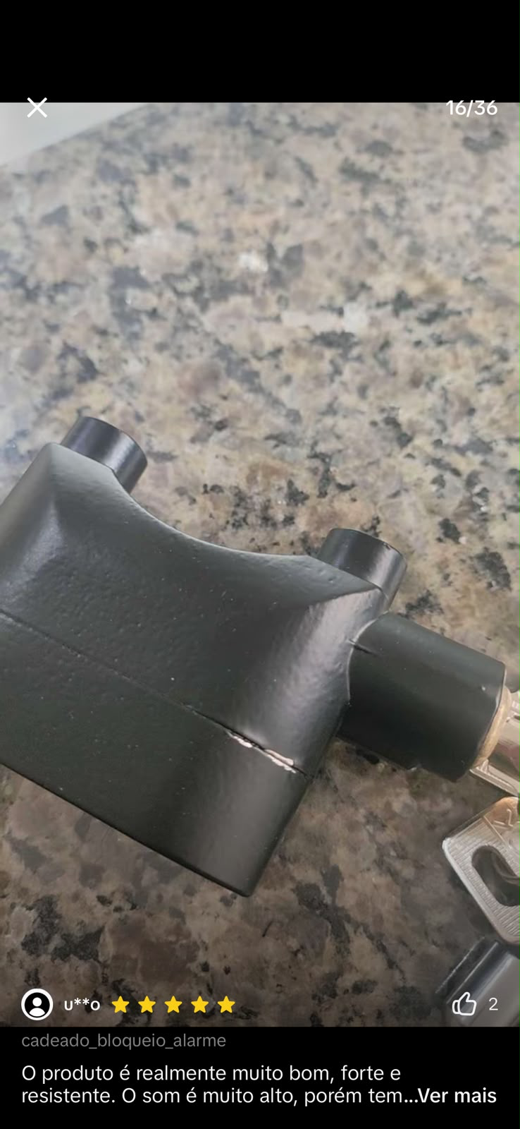 Cadeado Alarme 110 dB do cliente 5